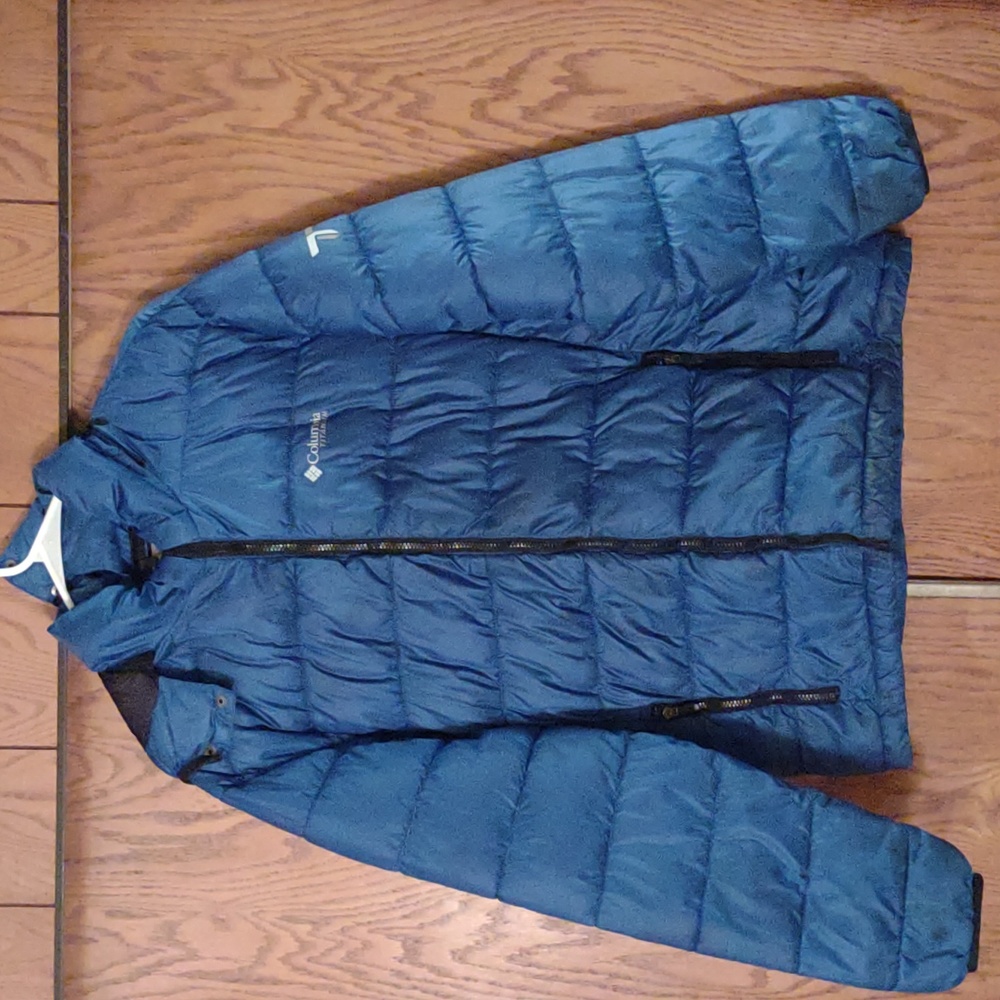 Men's Columbia XL Puffer Warm Winter Coat, Blue
